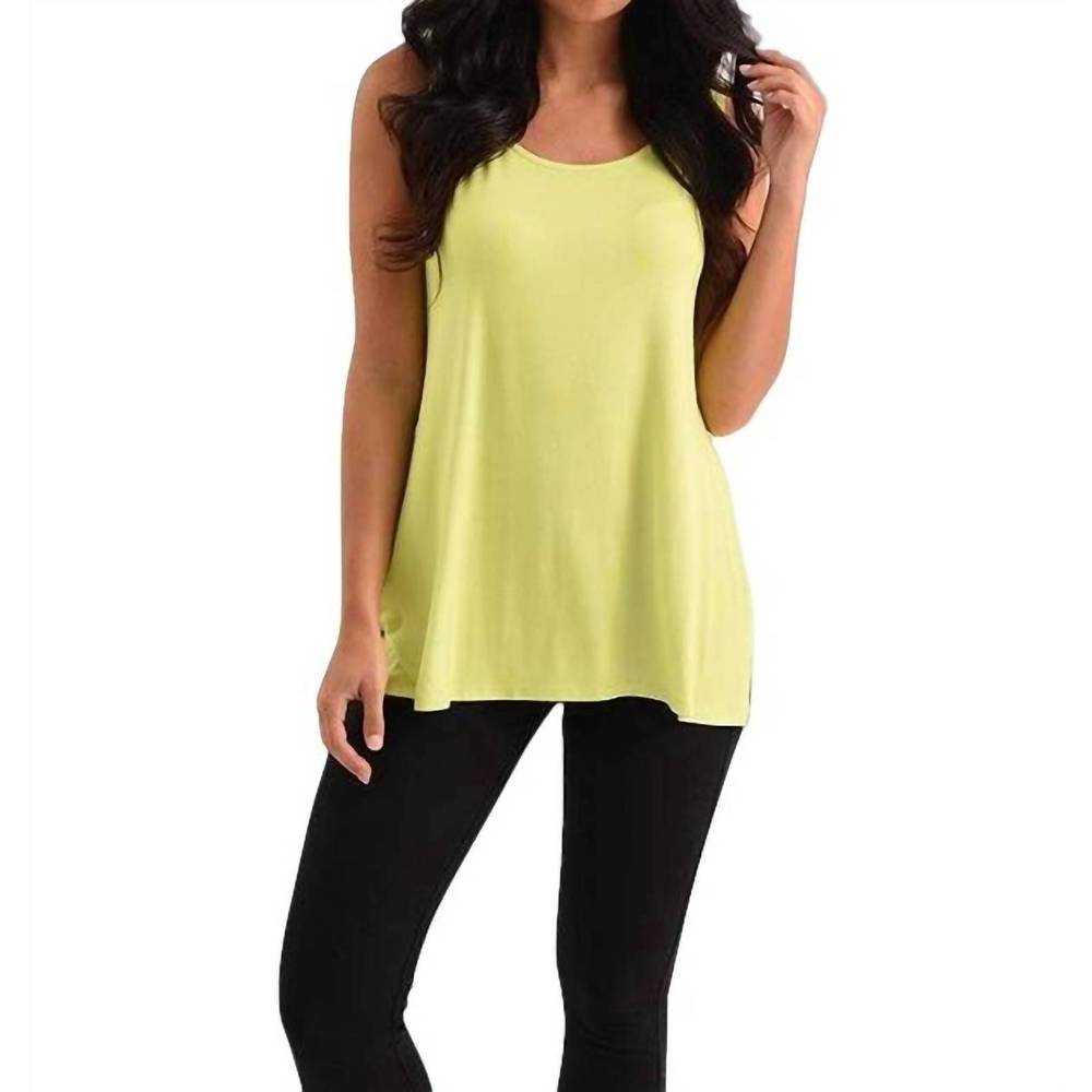 NEW FRENCH KYSS long tank top in lime